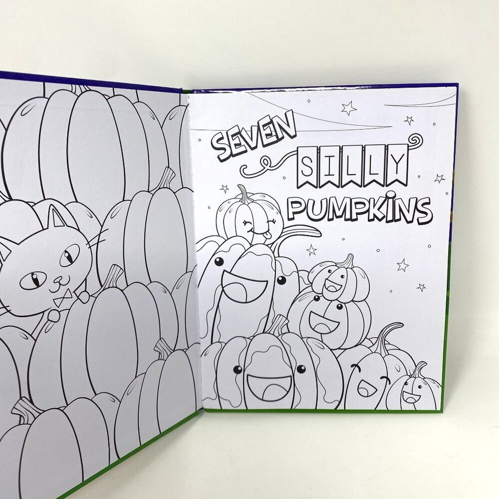 Bendon Seven Silly Pumpkins Color and Read Along Book Hardcover Storybook - Picture 6 of 7